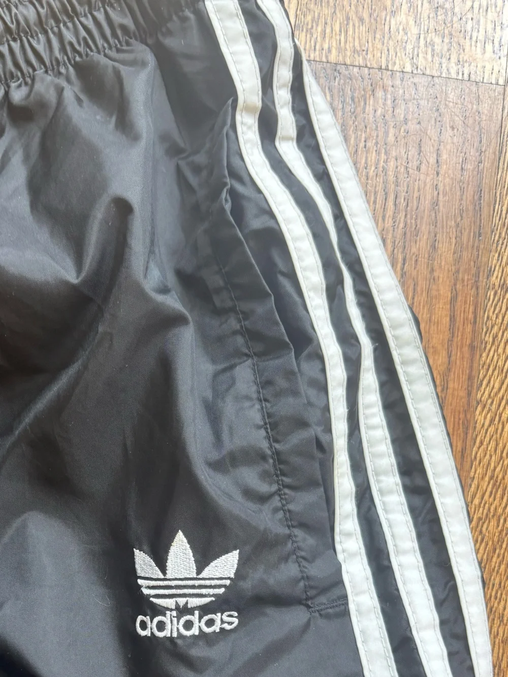 Vintage Adidas 90s Tearaway Black/White Track Pants Mens Large Baggy Sporty